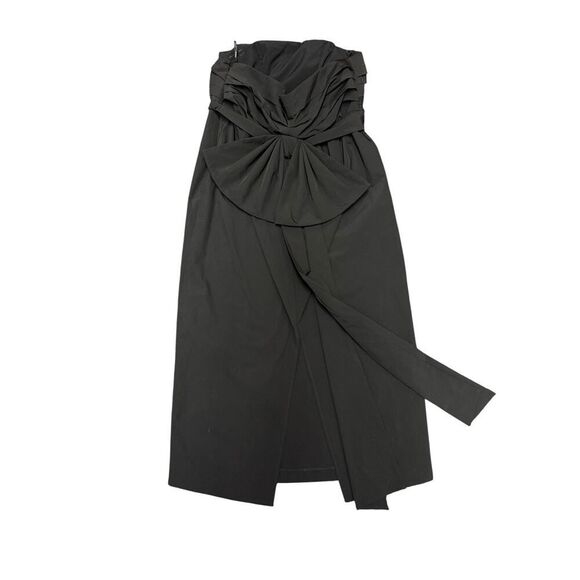 ELOQUII Strapless Black Midi Dress with Oversized Back Bow Size 14 Fit & Flare - Picture 5 of 10